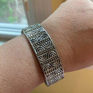 Cool Two Tone Clamper‎ Hinged Bracelet